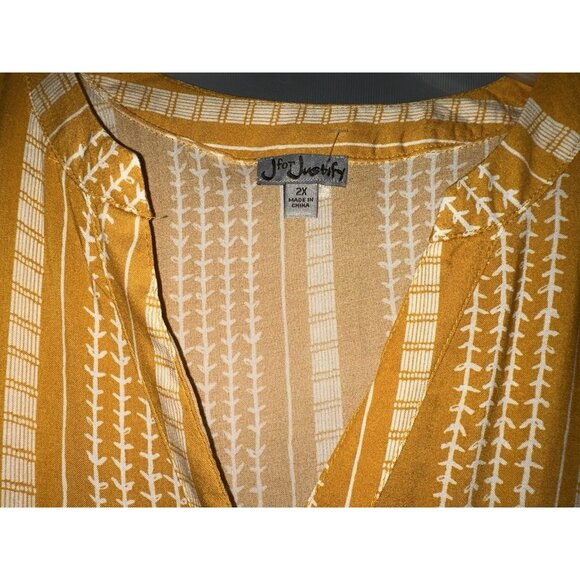 WOMENS J For Justify V-Neck Sleeveless Shirt Dress 2X BUTTON DOWN LIGHT WEIGHT - Picture 7 of 13